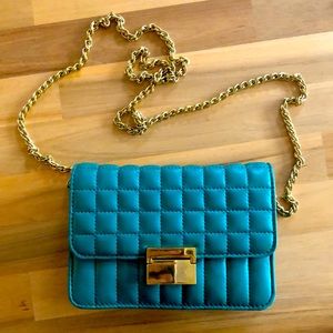Green J Crew over the shoulder handbag